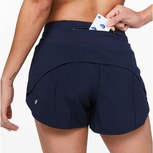 lululemon speed up shorts navy